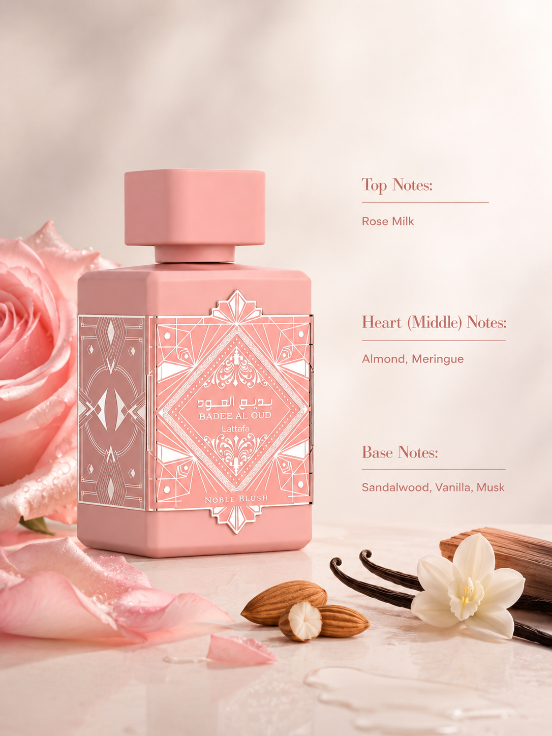 Lattafa Badee Al Oud Noble Blush 100ml EDP - Women