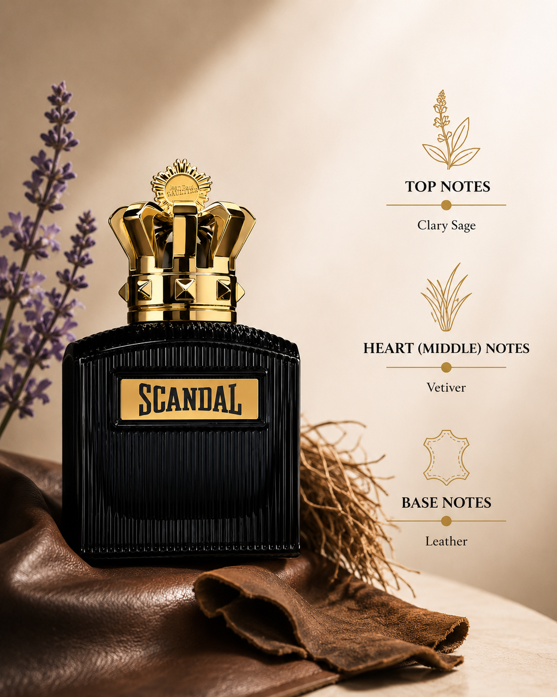 Jean Paul Gaultier Scandal Intense Pour Homme 100ml EDP - Men