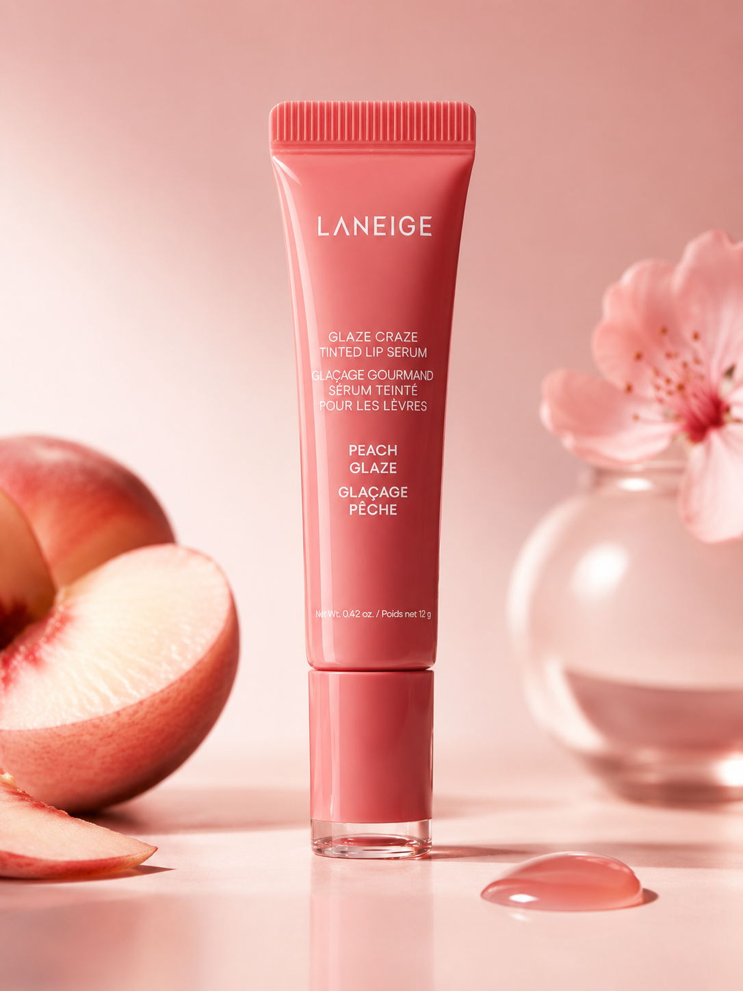 LANEIGE Glaze Craze Tinted Lip Serum - Peach Glaze 12g